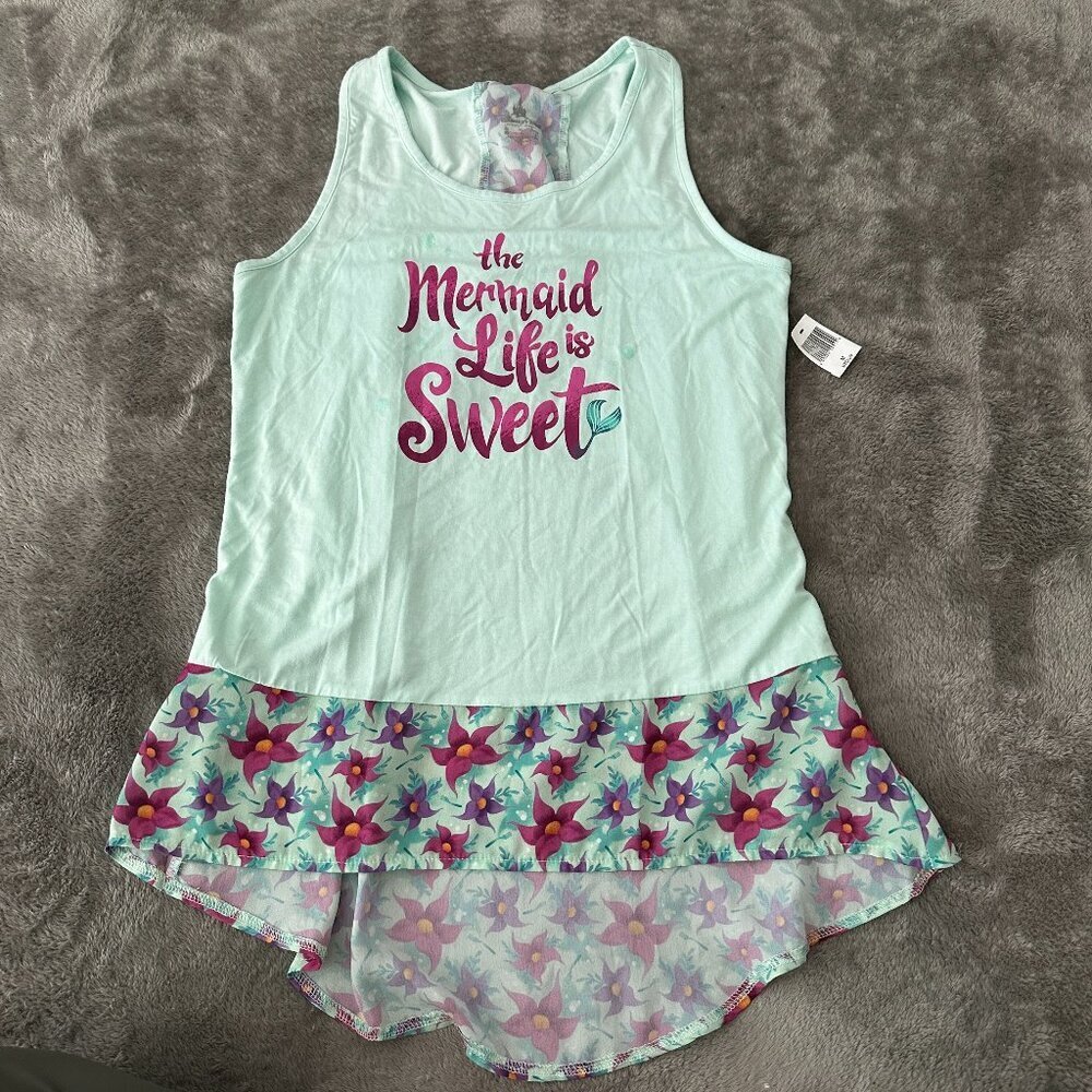 NWT Disney Parks The Little Mermaid Tank Top MEDIUM Mermaid Life Is Sweet